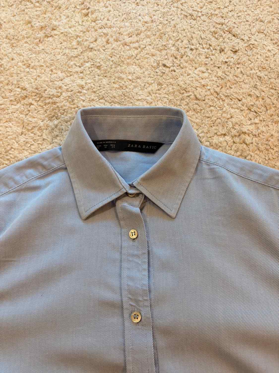 👕 Camisa Zara Básica - Azul Claro - Mujer (XS)