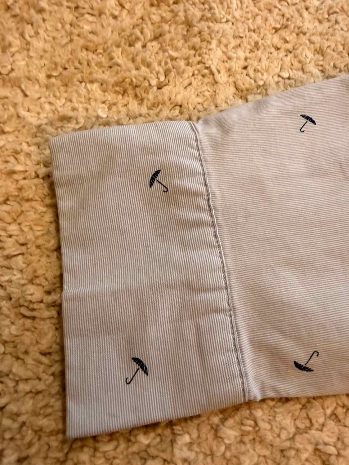 👕 Zara Basic Shirt - Striped - Umbrella Patterns - Women (L)