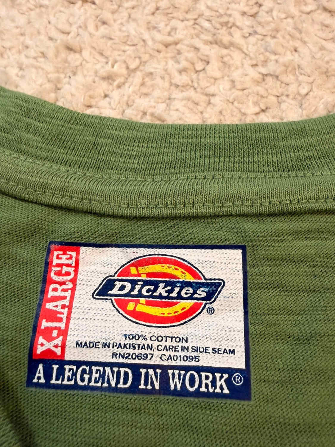 👕 T-shirt Dickies "A Legend in Work" - Vert - Neuf (XL)