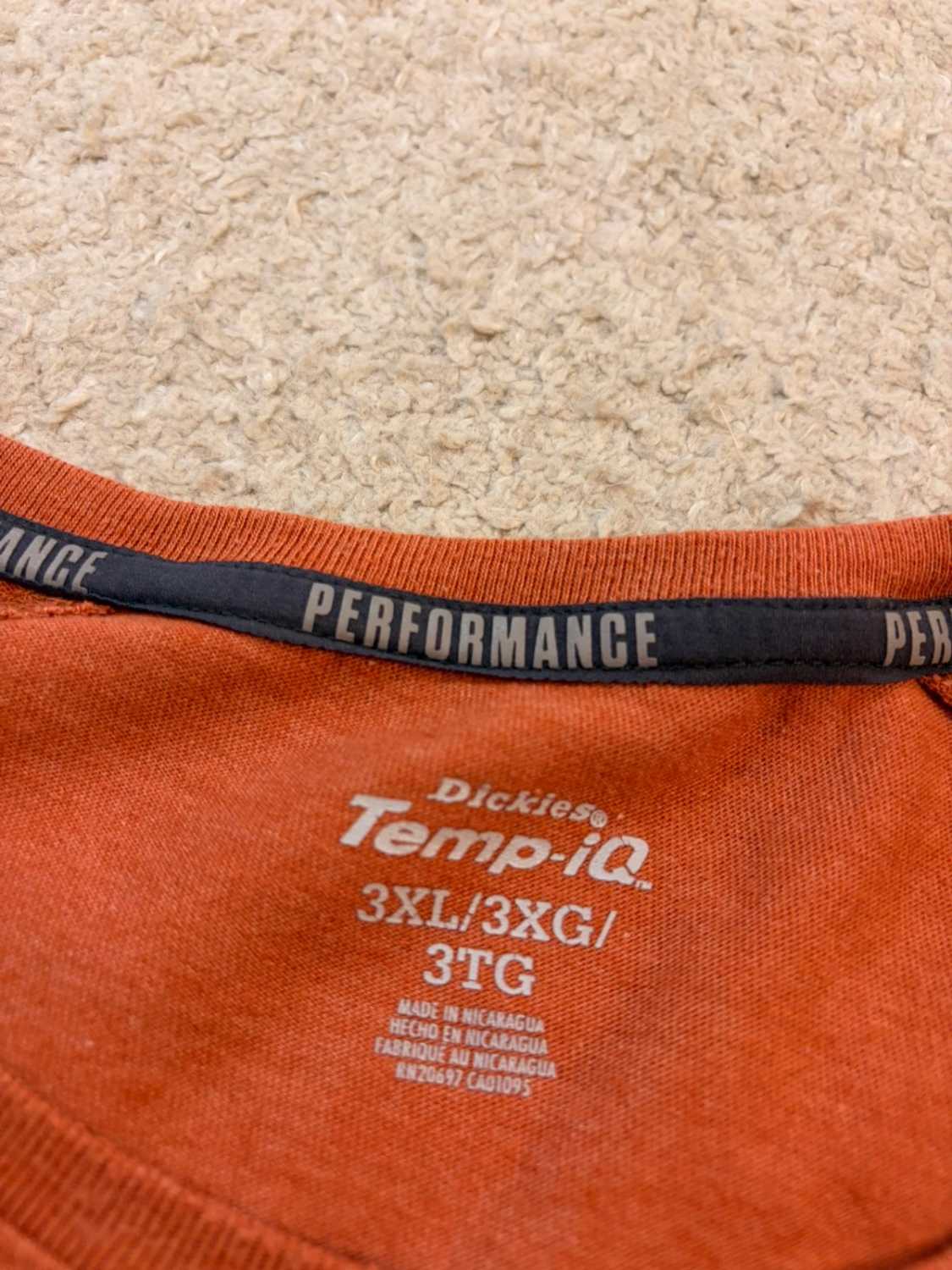 👕 T-shirt Dickies Temp-iQ Performance - Orange - Homme (3XL)