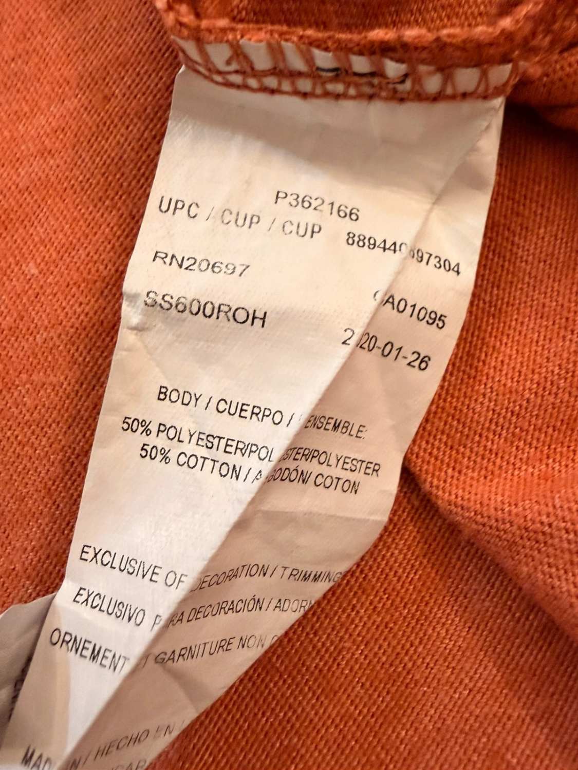 👕 T-shirt Dickies Temp-iQ Performance - Orange - Homme (3XL)