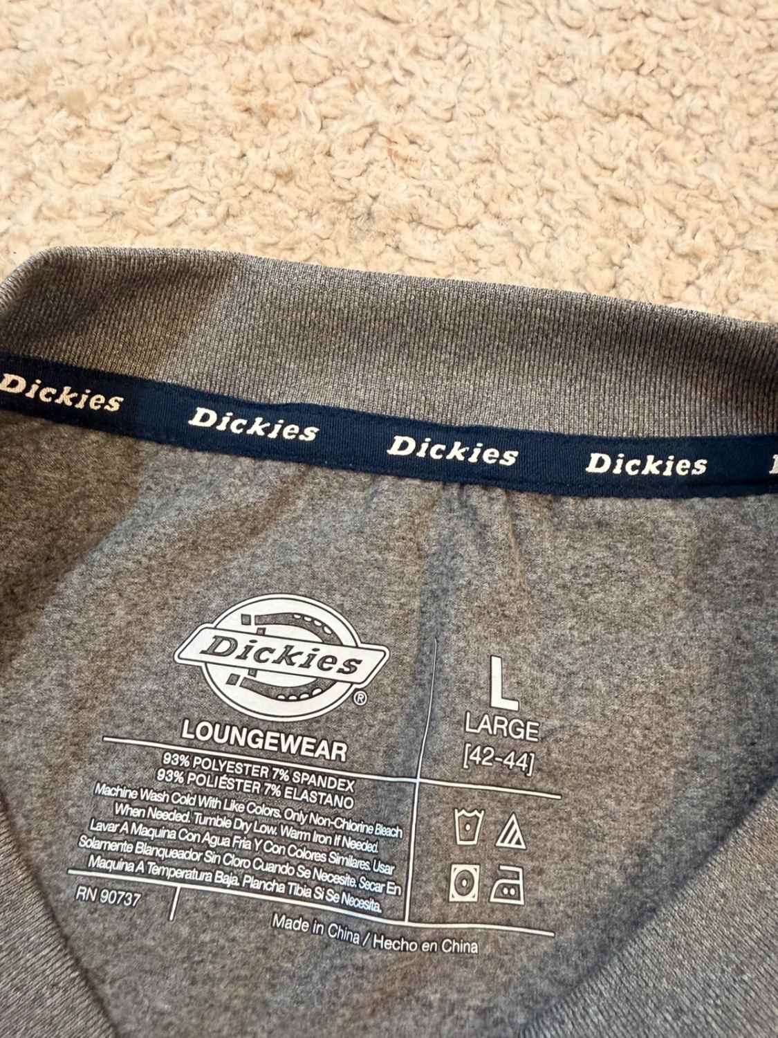 👕 T-shirt Dickies Loungewear - Logo - Gris (L)