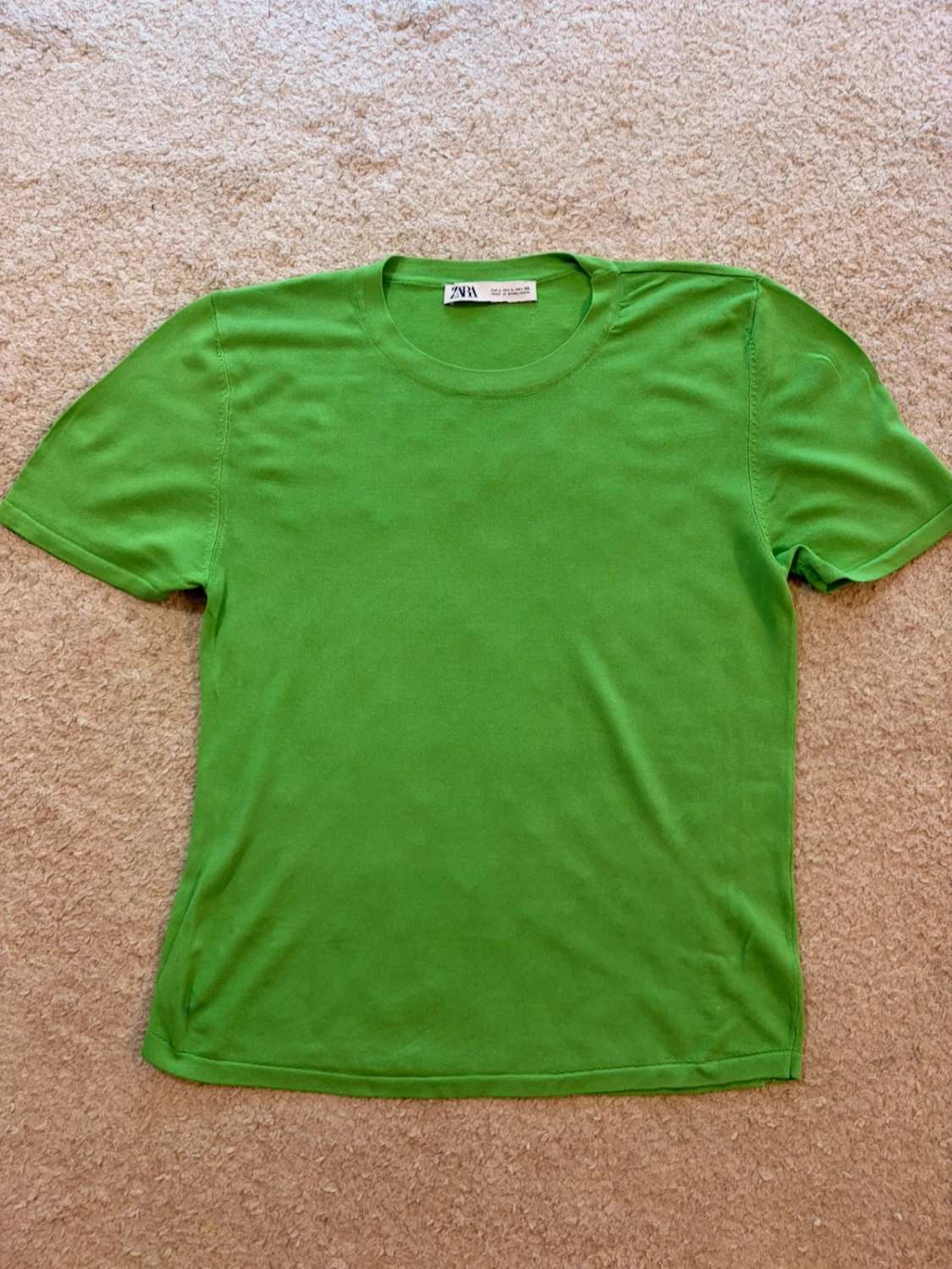 👕 T-shirt Zara - Vert - Femme (L)
