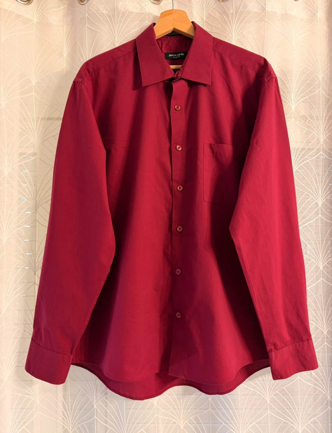 Chemise Pierre Cardin Slim Fit - Bordeaux - Homme (L)