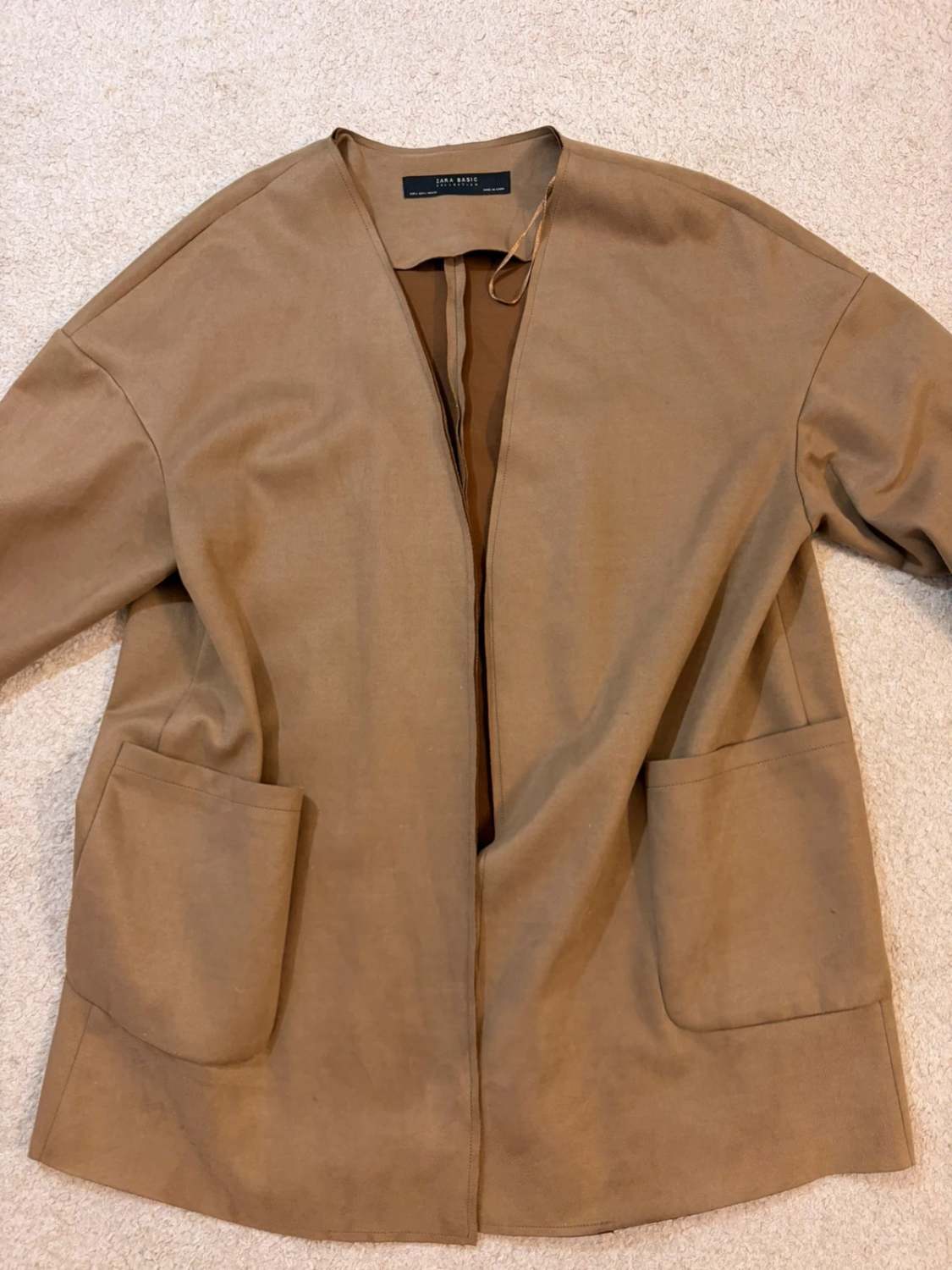 🧥 Cardigan Zara Basic - Marron - Femme (L)