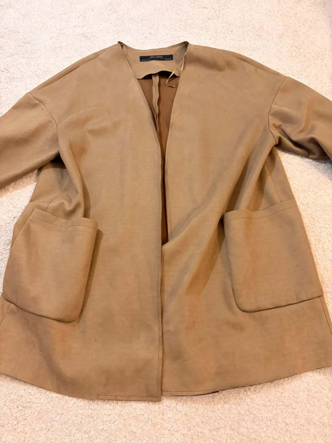 🧥 Cardigan Zara Basic - Marron - Femme (L)