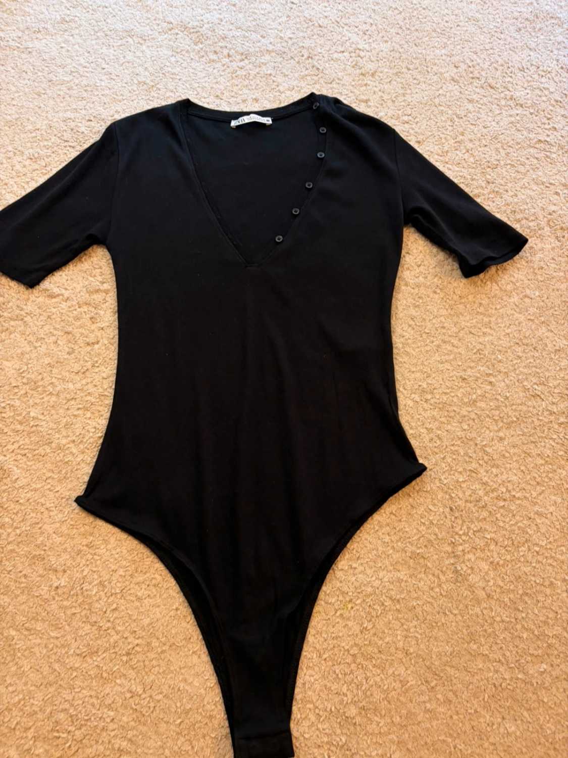 Body Zara - Noir - Col V - Femme (S)