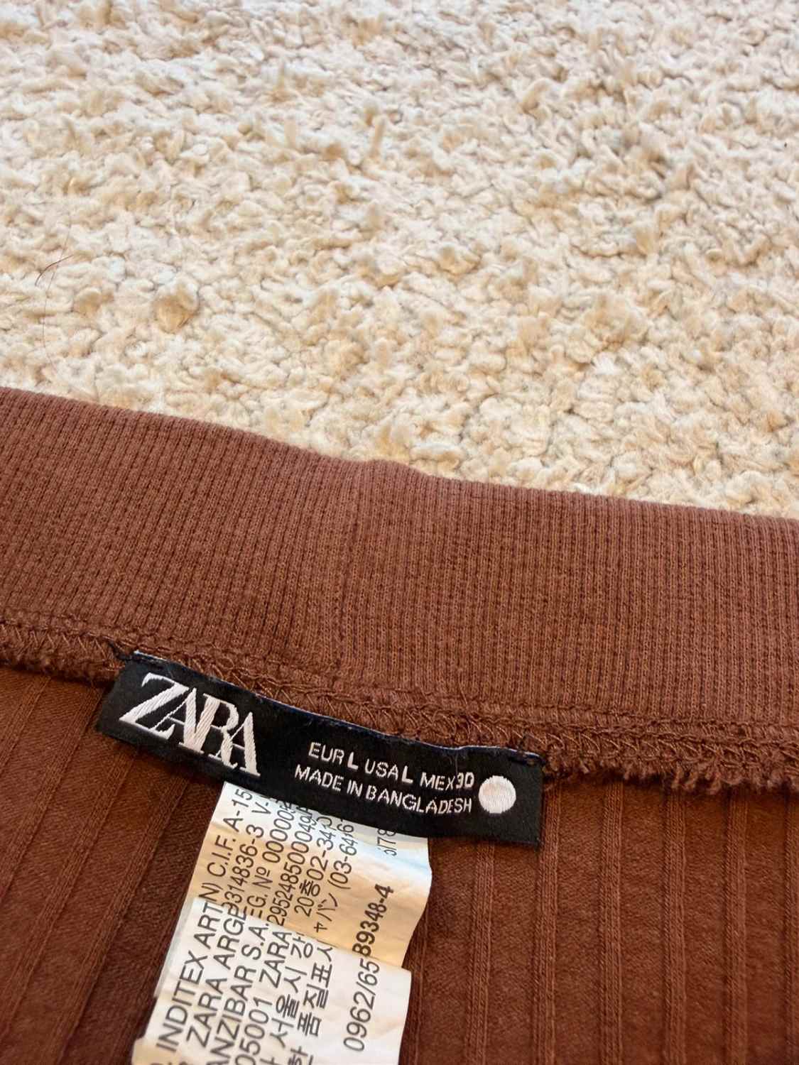 Jupe Zara - Marron - Femme (L)