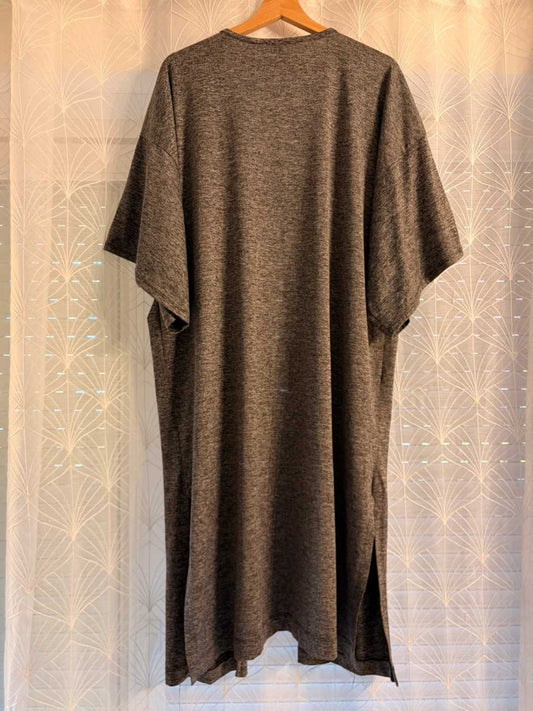 Robe longue en coton gris, style décontracté, seconde main