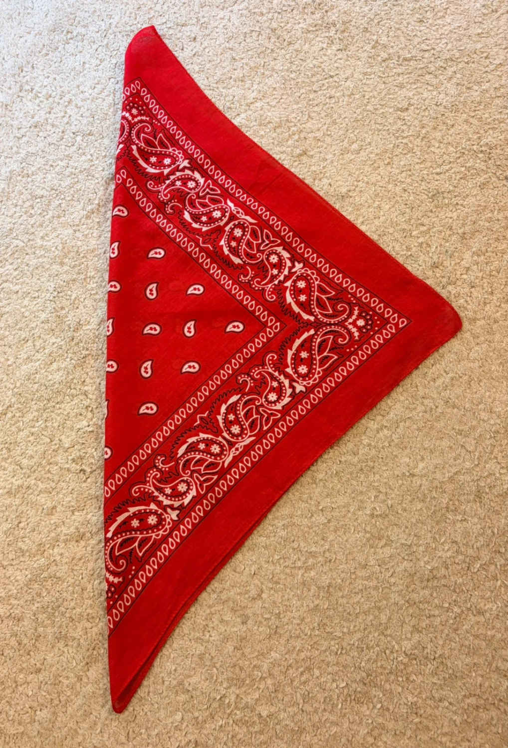 Bandana Rouge - Motifs Blanc & Noir - Unisexe