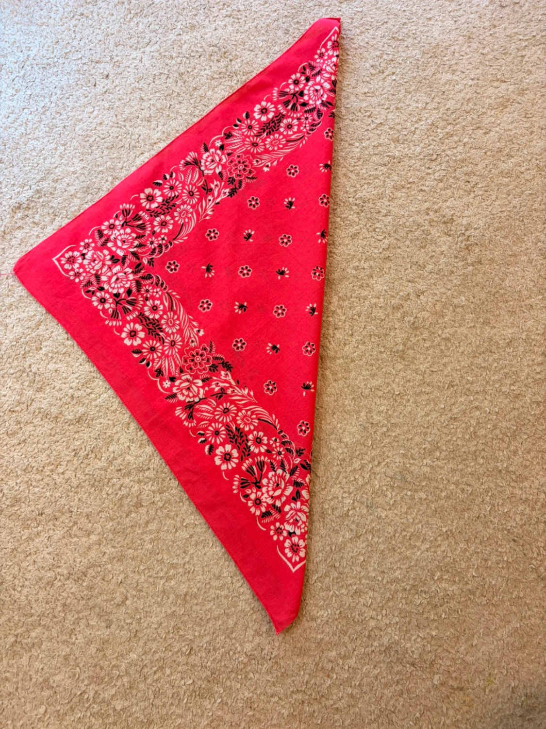 Bandana Fuchsia - Motifs Fleuris - Femme