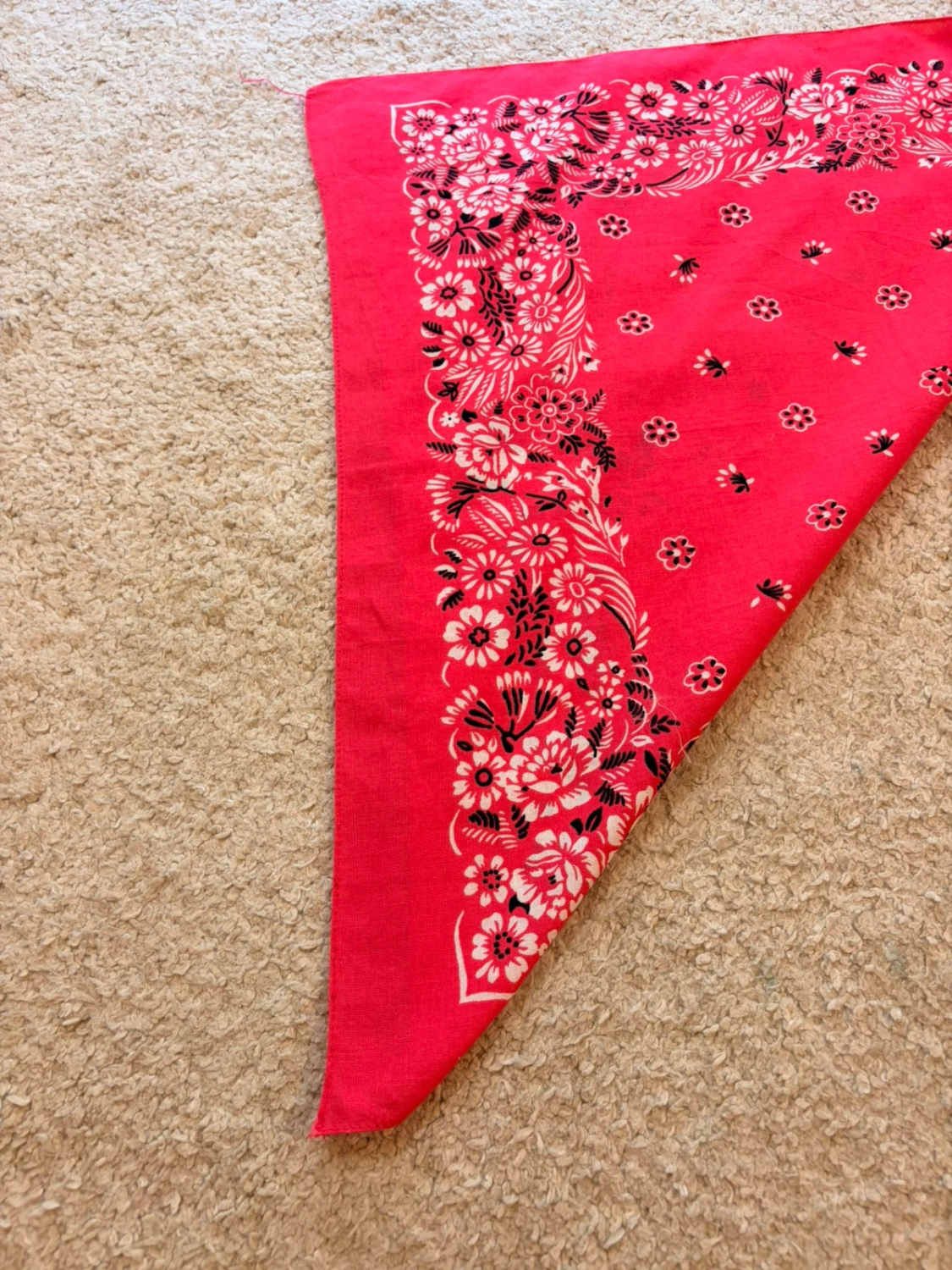 Bandana Fuchsia - Motifs Fleuris - Femme