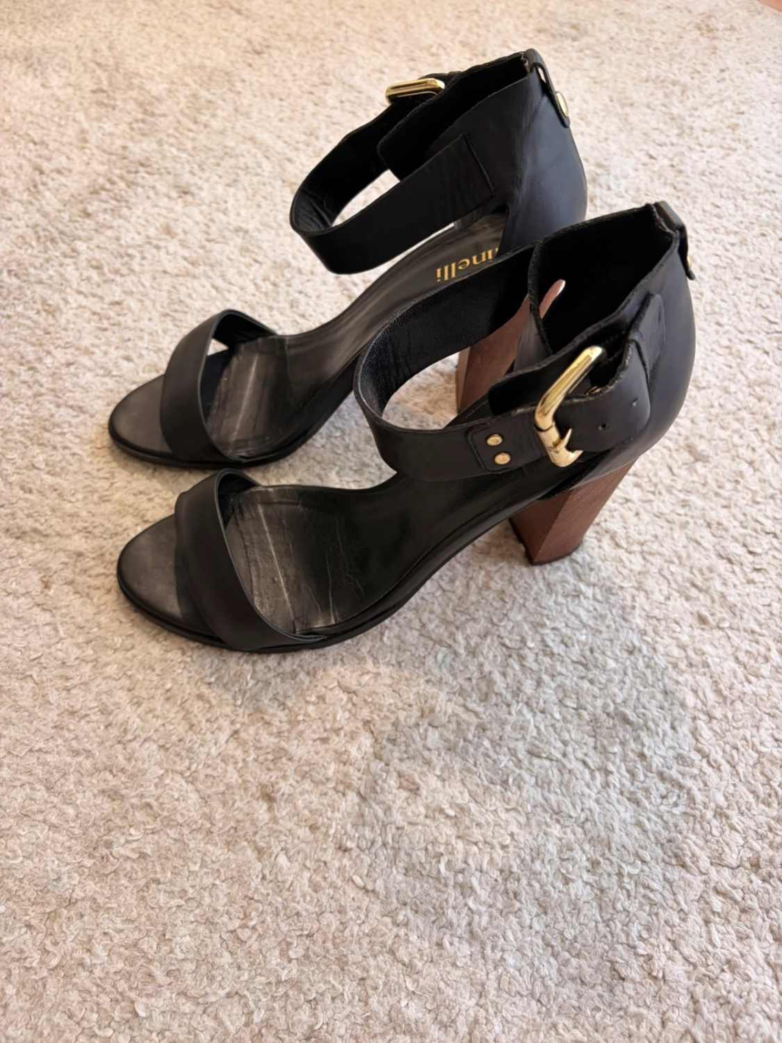 👠 Sandales à talons hauts Minelli - Cuir noir - T.39