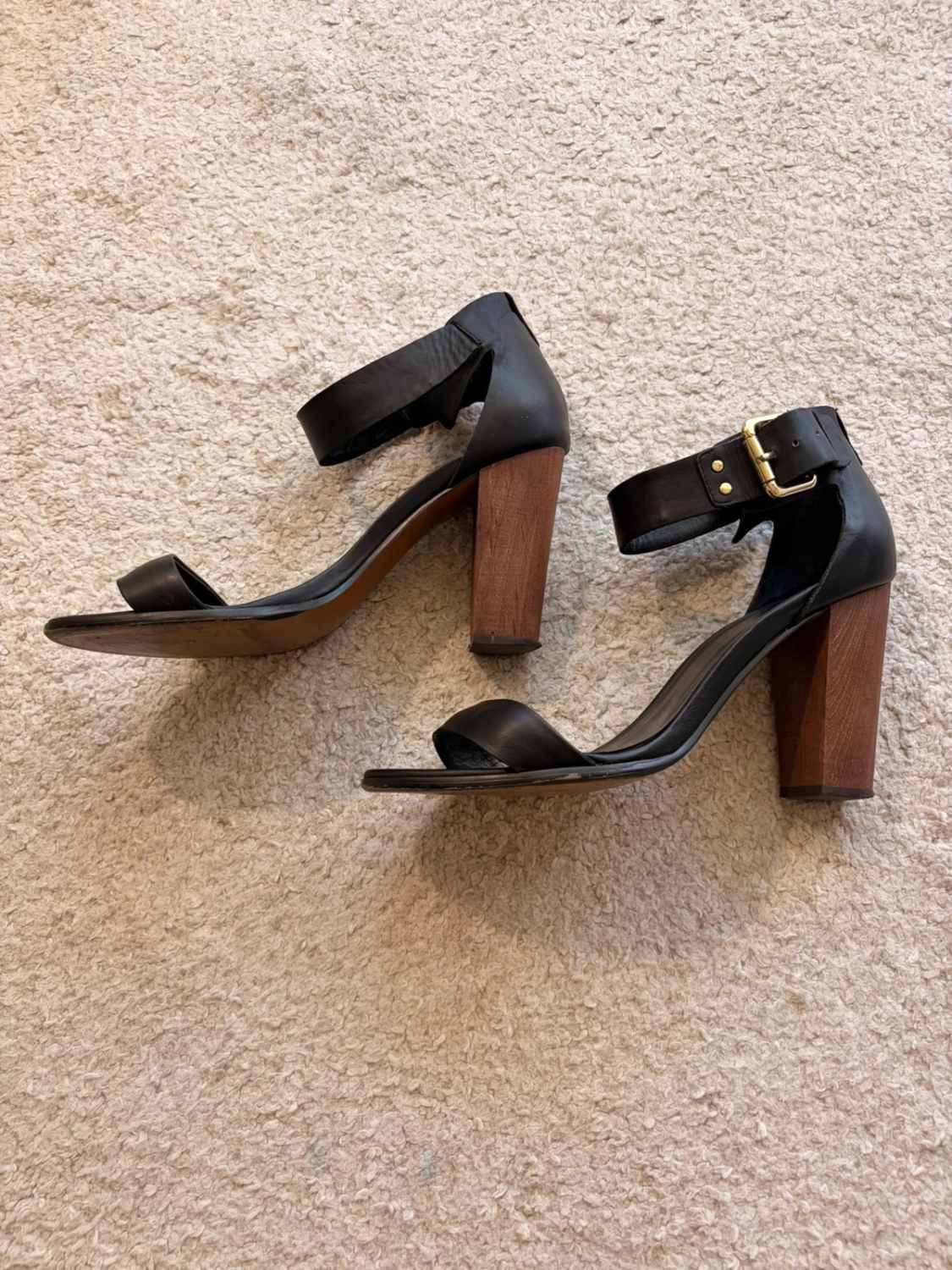 👠 Sandales à talons hauts Minelli - Cuir noir - T.39