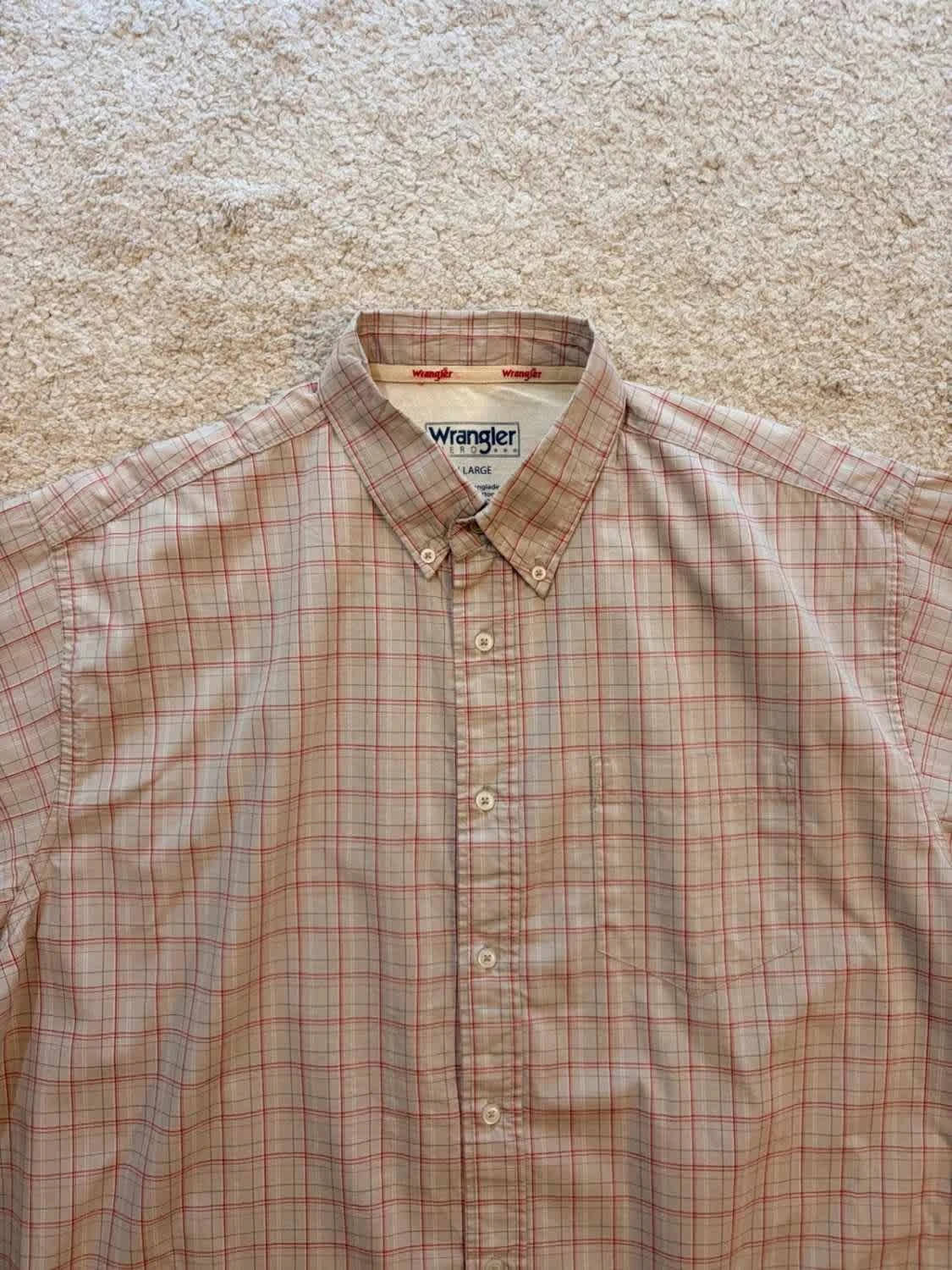 Chemise Wrangler Hero - Carreaux Beige/Rouge/Blanc - Taille XL